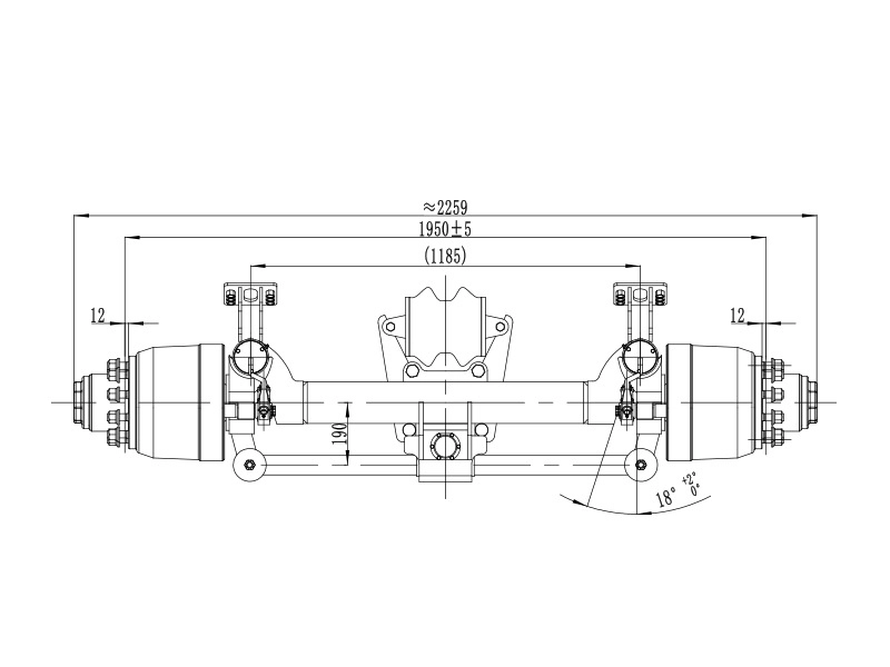 High Quality Factory Follower Steering Axles Specialty Axles Heavy Duty Axles Semi-trailer for sale