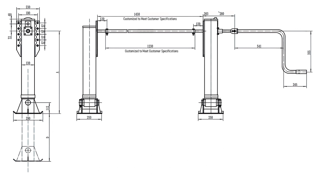 28t 32t 70t Trailer Landing Gear Trailer Parts Semi Trailer Landing Gear for sale