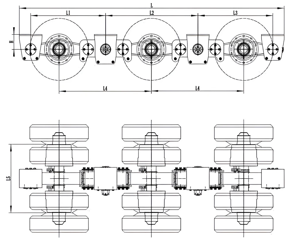 Heavy-Duty Trailer Axles Low-Profile Axles Multi-Axle Suspensions for sale