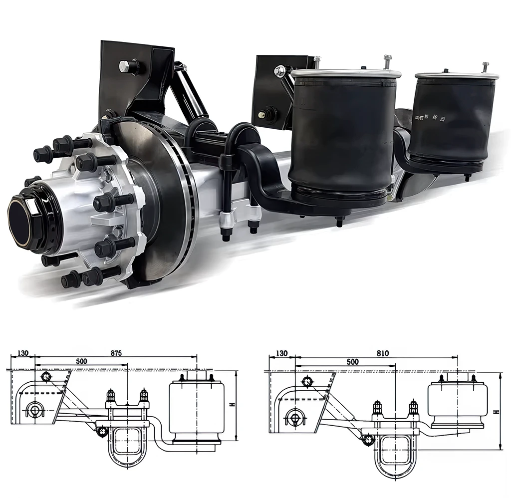 Kales Adjustable German-Style Air Suspension System Semi-trailer air suspension axle for sale-05